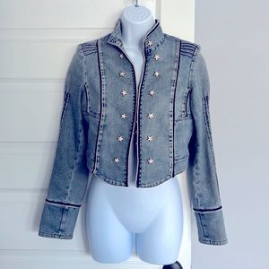 Rocobarocco military denim jacket